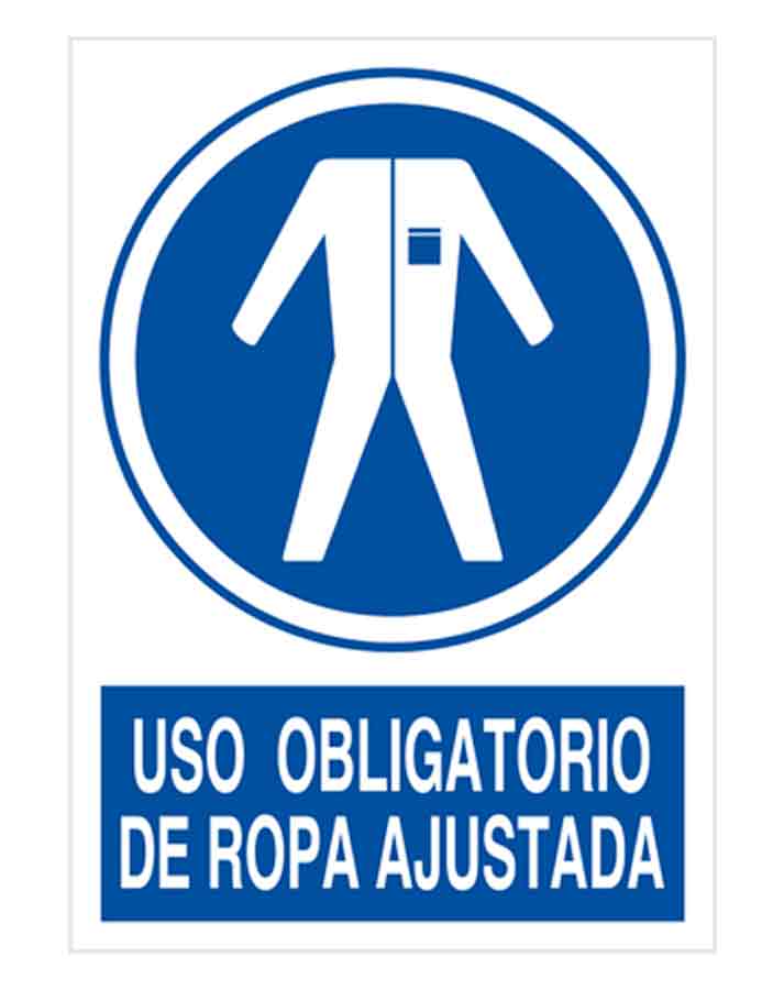 Uso obligatorio de ropa ajustada señal para comprar online